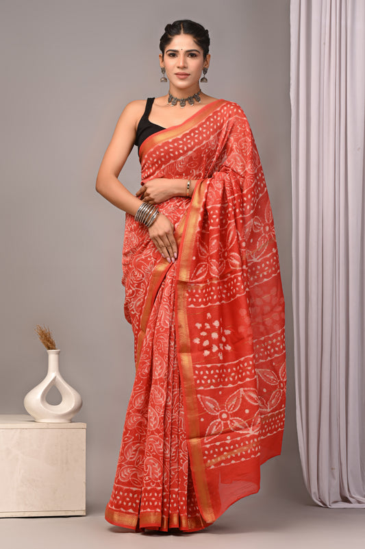Maheshwari — Coral Blossom