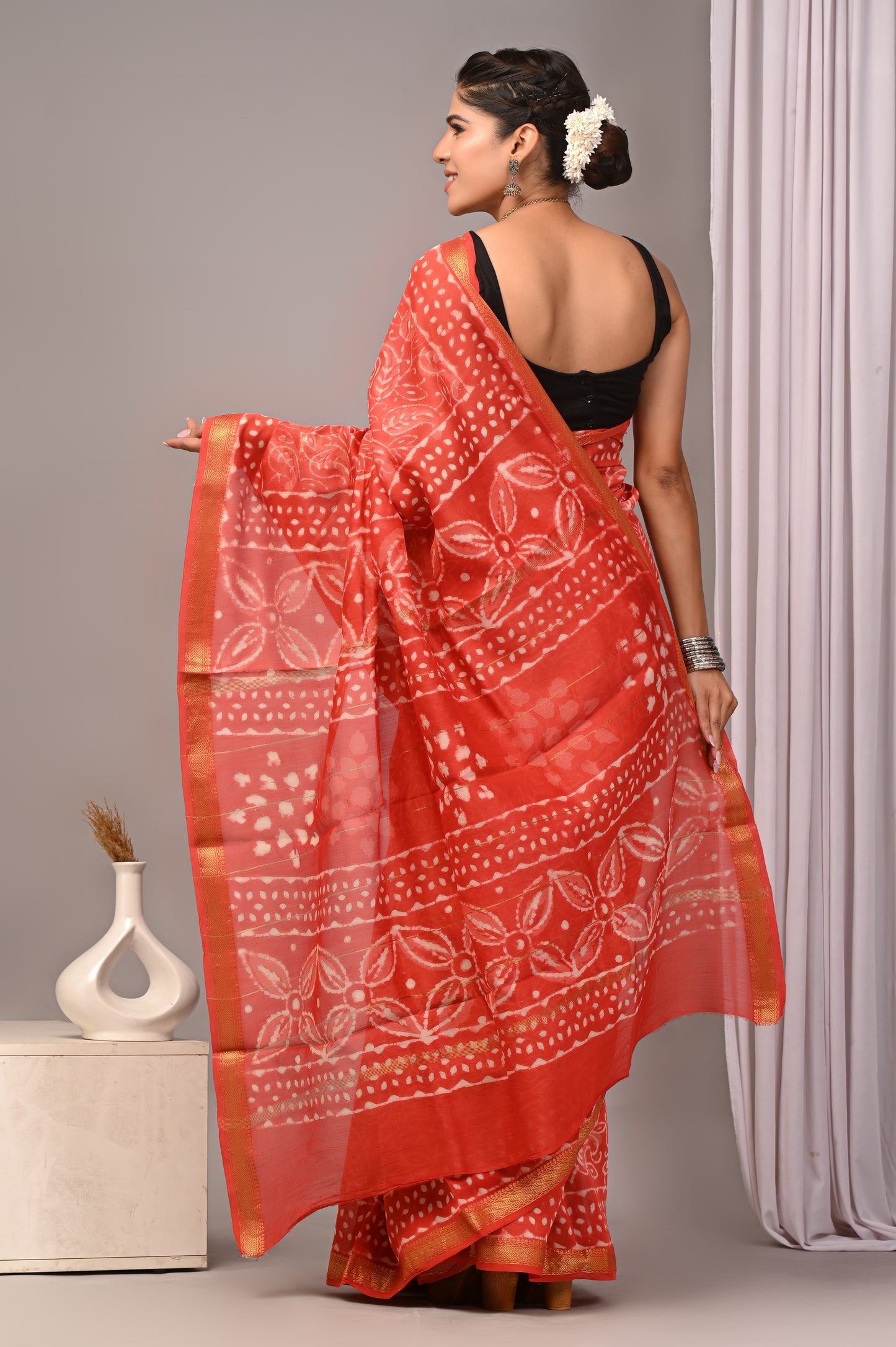 Maheshwari — Coral Blossom