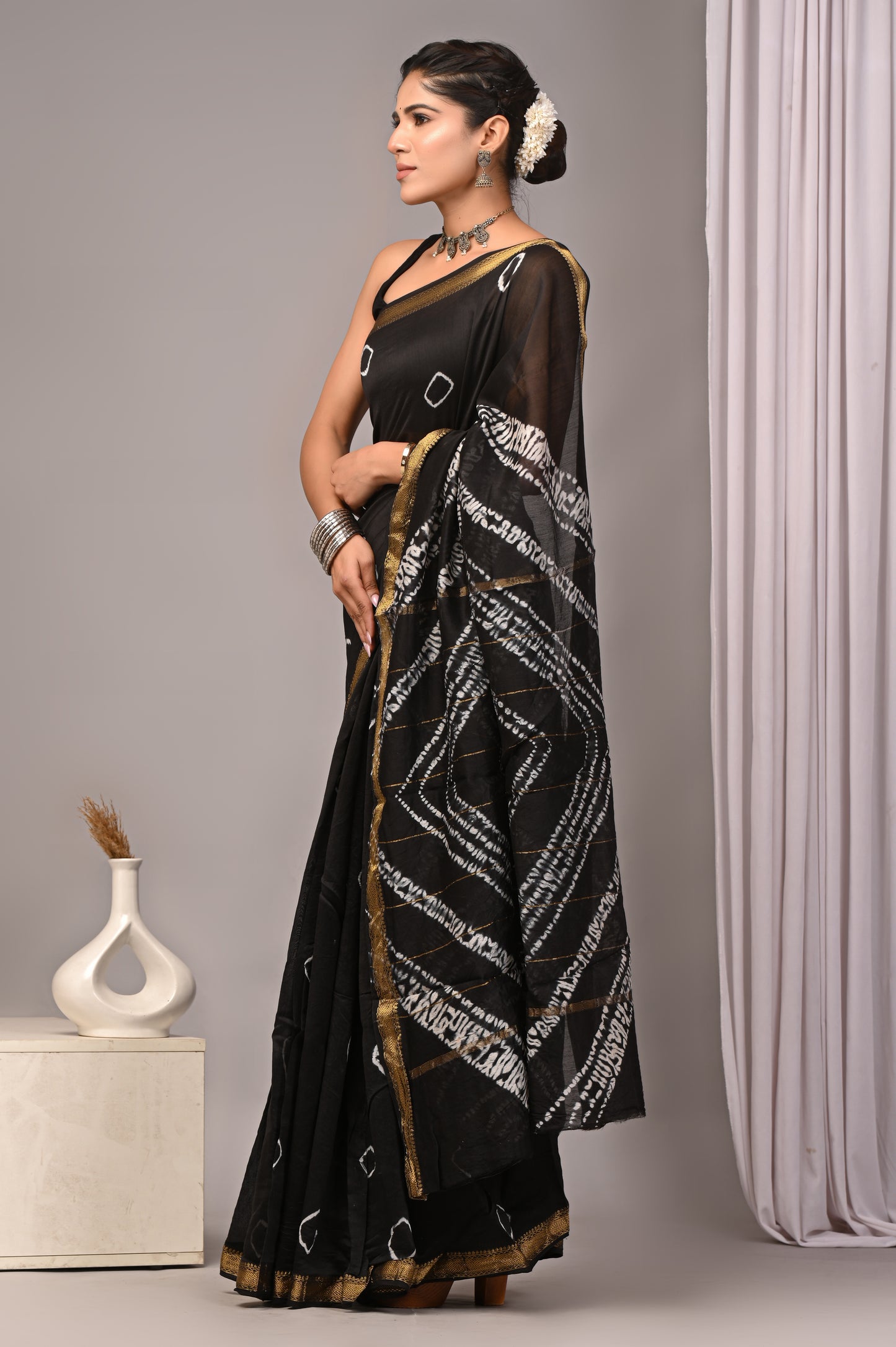 Maheshwari — Noir Shibori Diamond