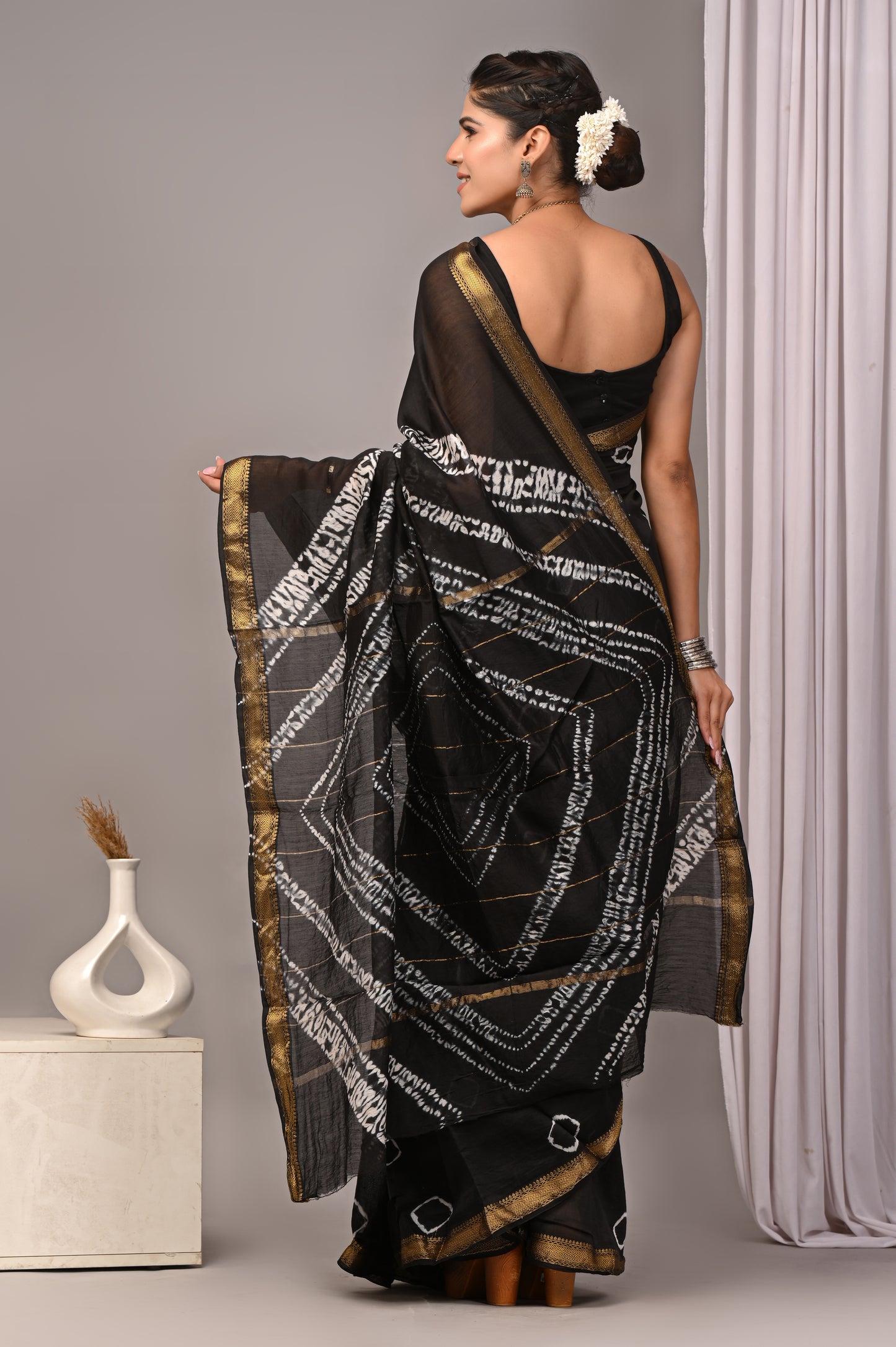 Maheshwari — Noir Shibori Diamond