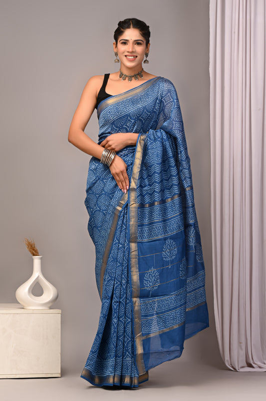 Maheshwari — Steel Blue Garden
