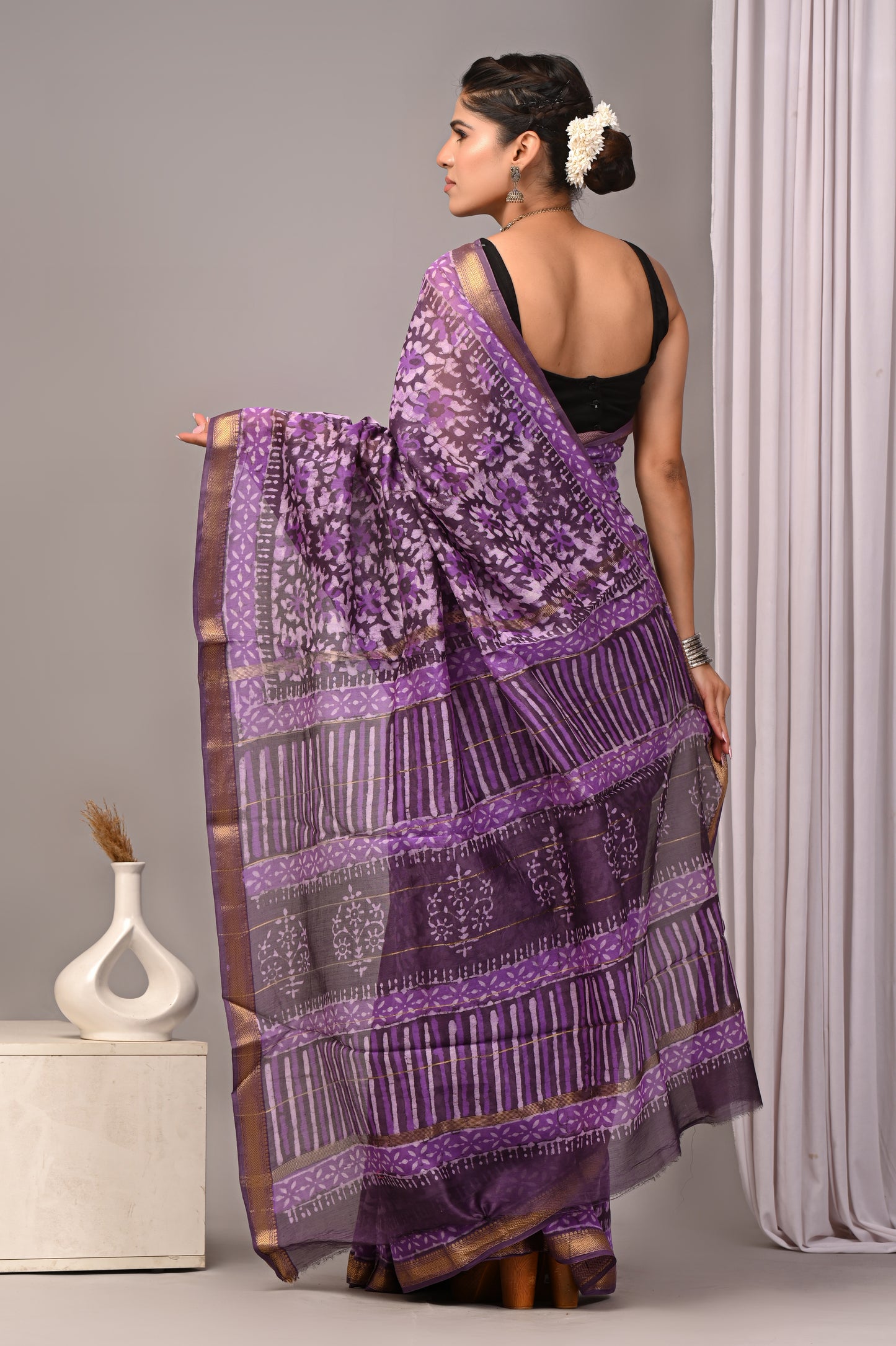 Maheshwari — Lavender Wild Bloom