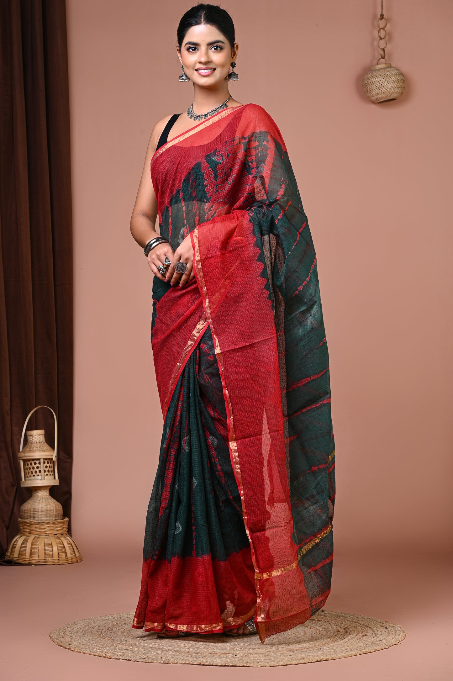 Kota Doriya — Teal Scarlet Shibori