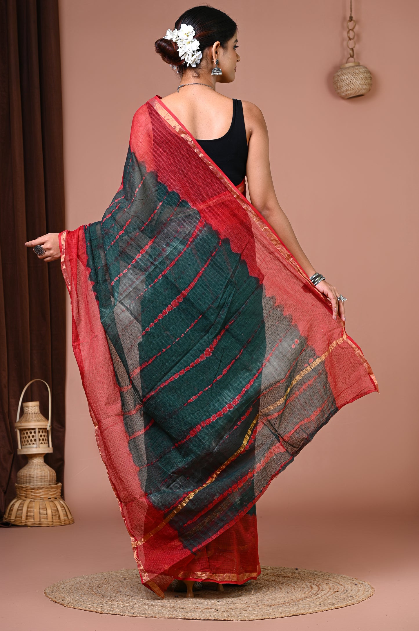 Kota Doriya — Teal Scarlet Shibori